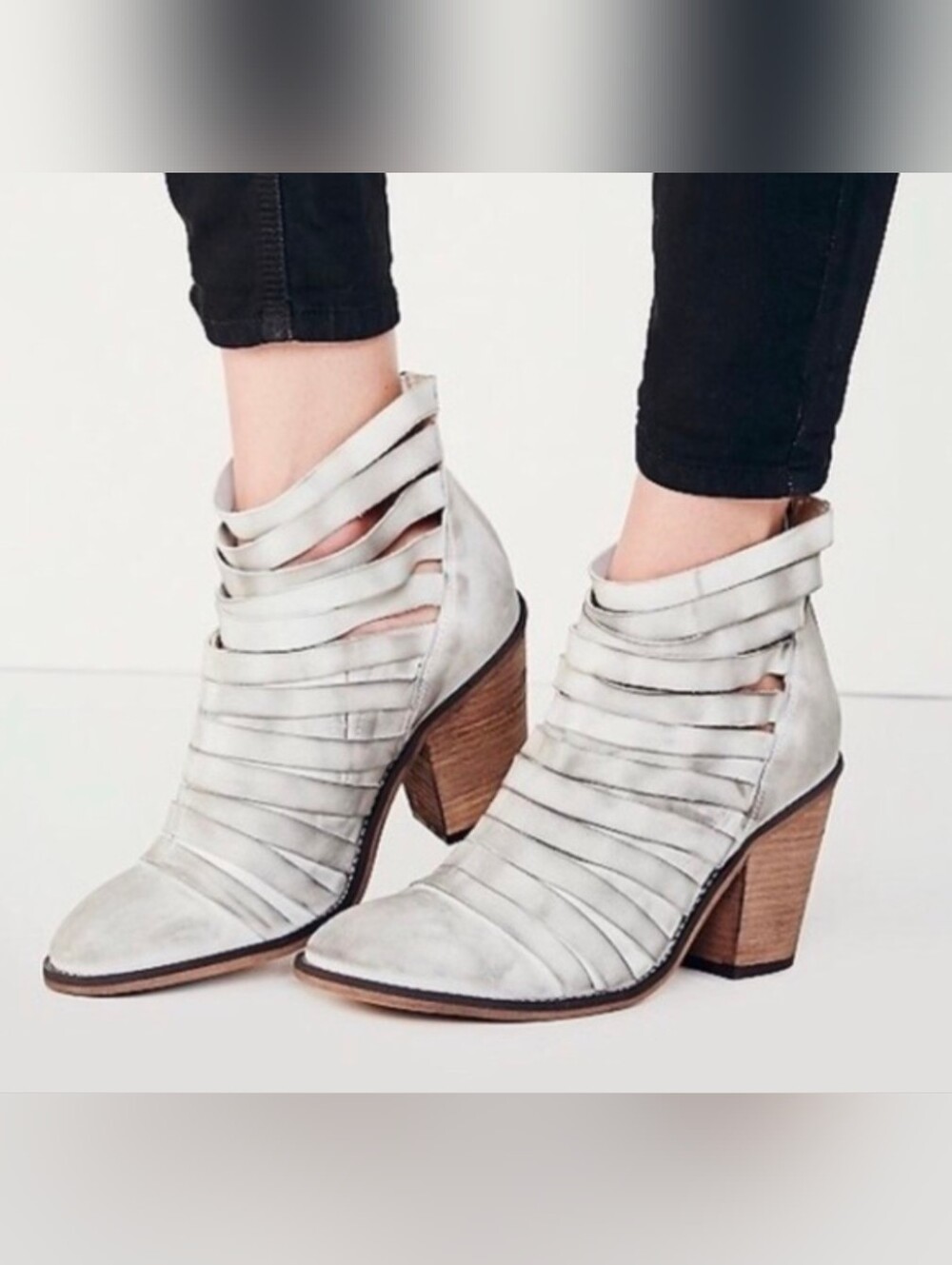 Free People Hybrid bootie in white size 38